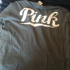 VsPink LS 1/4 button up shirt